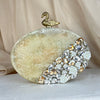 Ivory Resin | Acrylic Oval Clutch