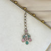 Mint and Pink Kundan Tikka