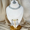 Dainty Silver Necklace Set w/Earrings & Tikka