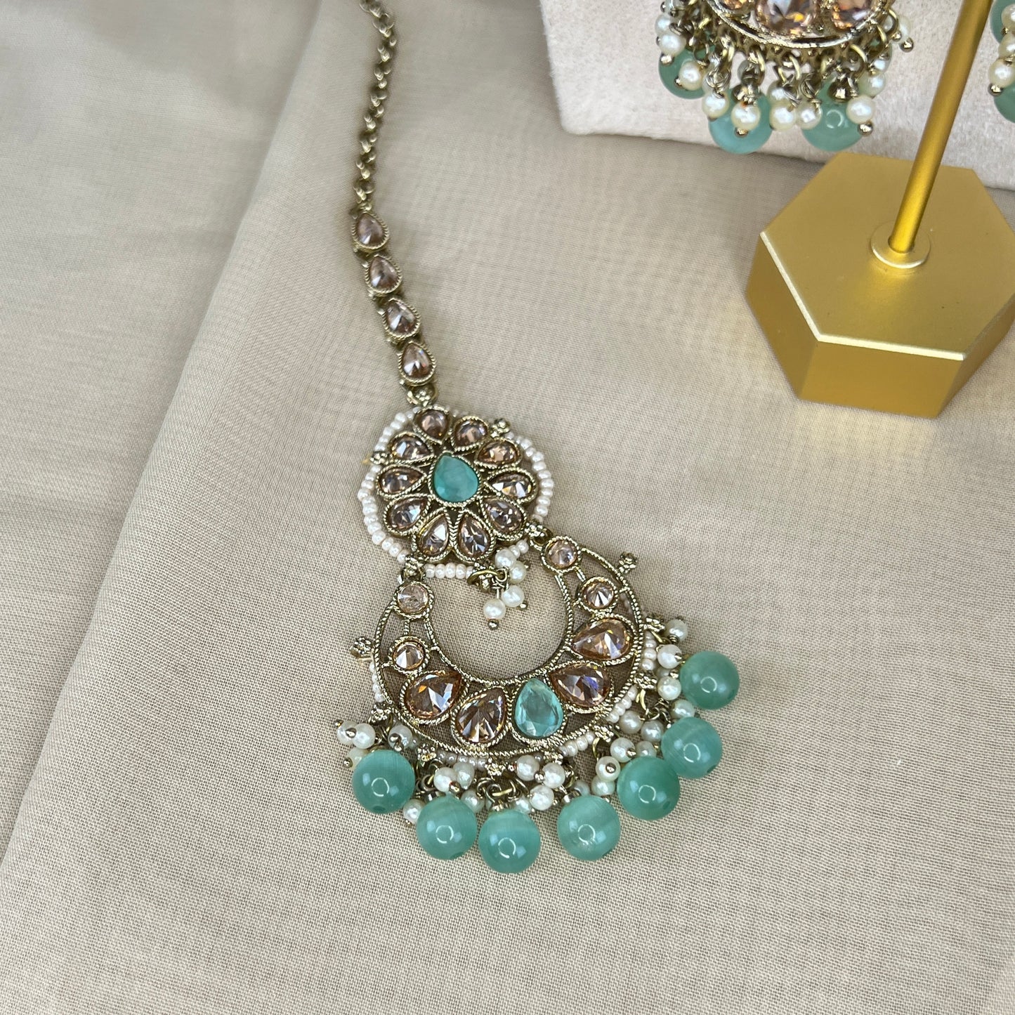 Pearl Choker Set with Large Jhumka Earrings