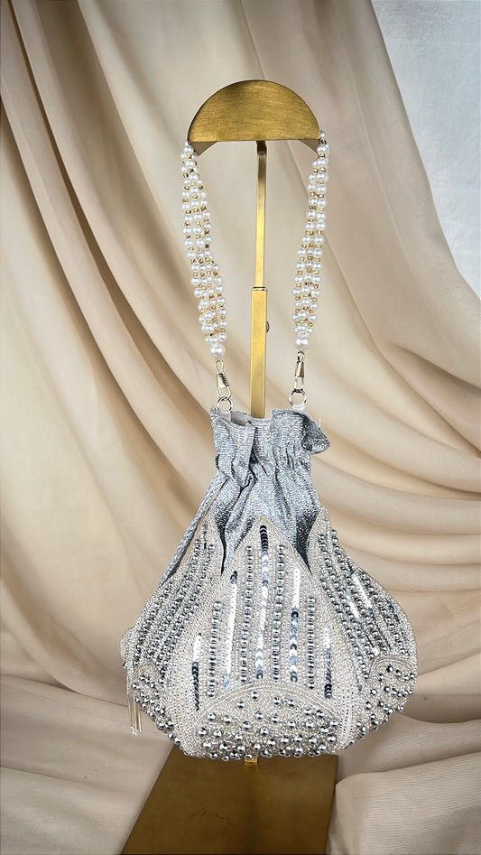 Beaded Lotus Shaped Potli | Purse