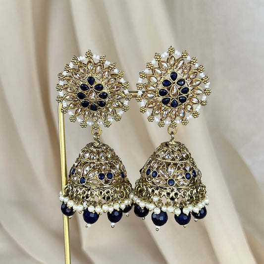 Statement Jhumka Polki Earrings