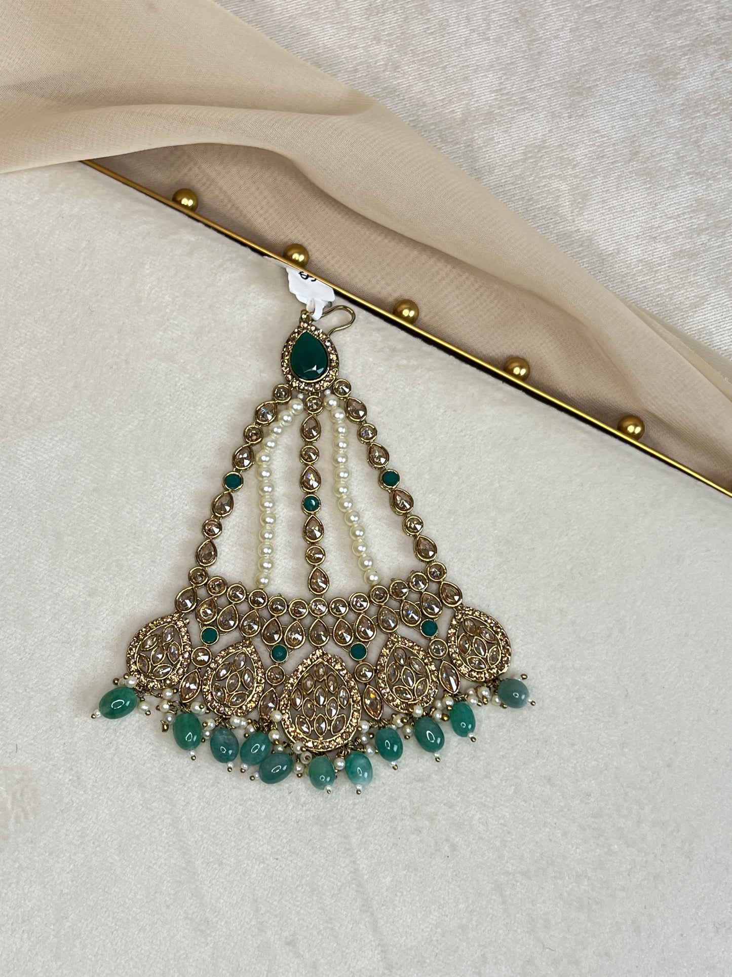 Large Side Tikka Headpiece | Jhoomar | Japta | Passa