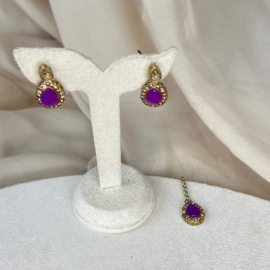 Small Dainty Earring and Tikka set