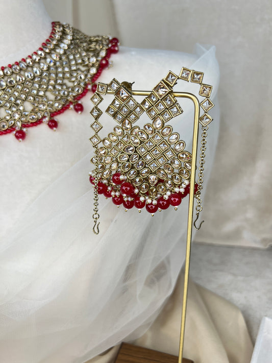 Polki Bib Style Necklace Set
