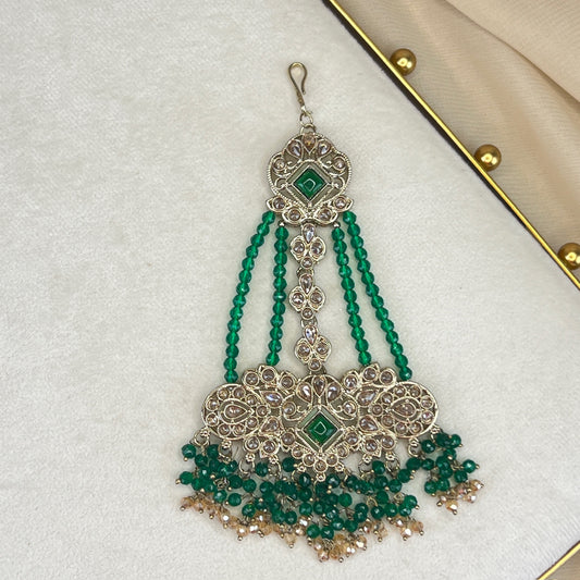 Gold Polki Jhoomar | Jhapta | Side Tikka