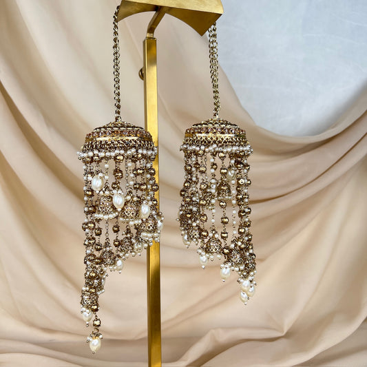 Pearl Gold Bridal Kaleera | Kalira