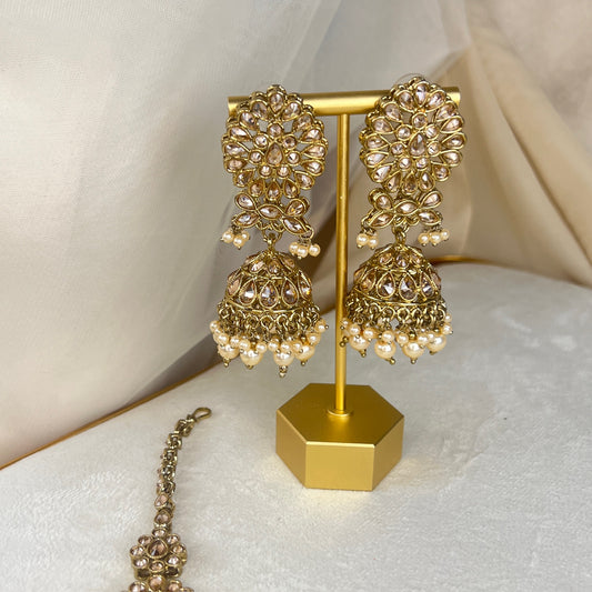 Large Semi Bridal Choker Bib Set