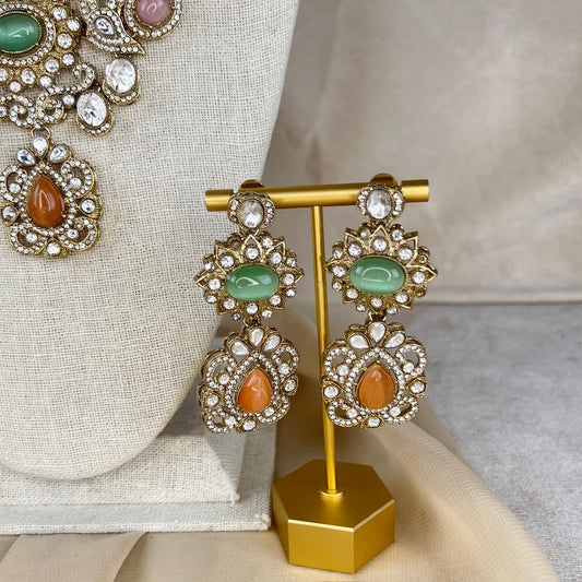 Multicolor Kundan | Long | Haar | Necklace Set