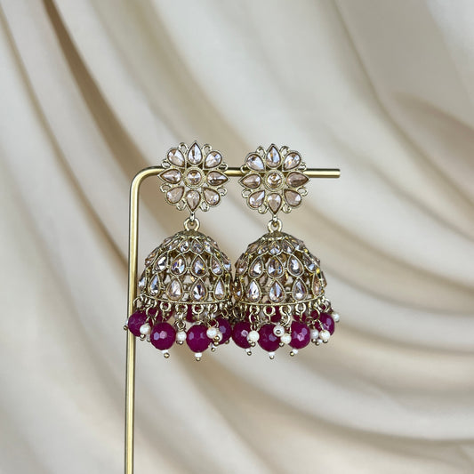 Polki Jhumka Earrings