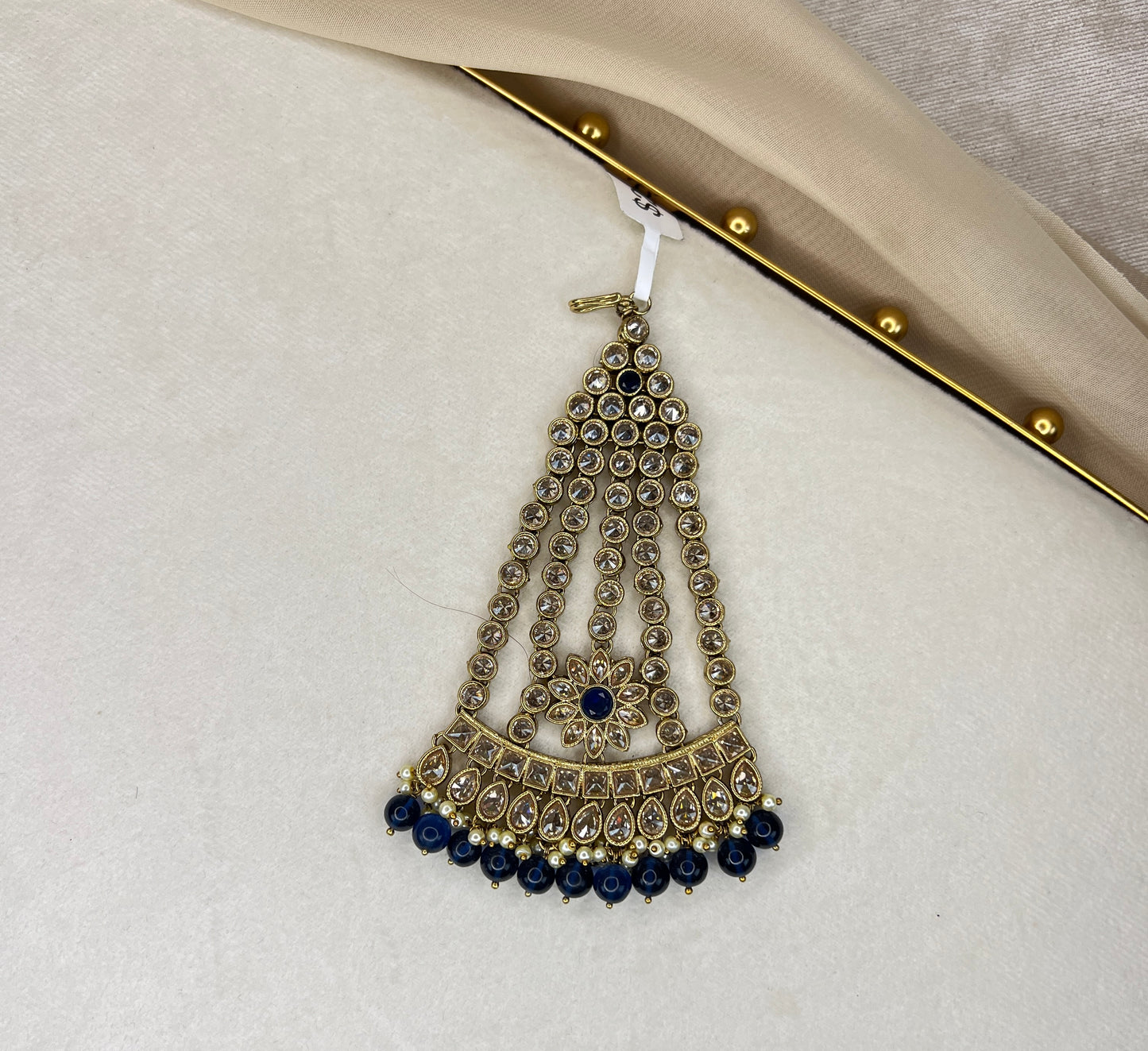 Polki Side Tikka Headpiece | Jhoomar | Japta | Passa