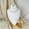 American Diamond | AD | Dainty Necklace Set w/Jhumkas