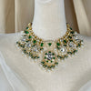 Victorian White Gold Kundan Semi Bridal Set
