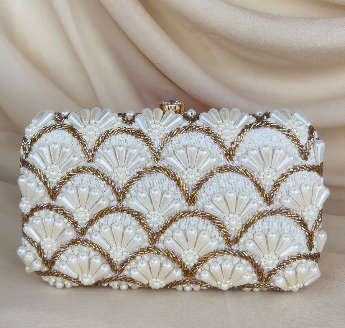 Pearl Rectangle Clutch
