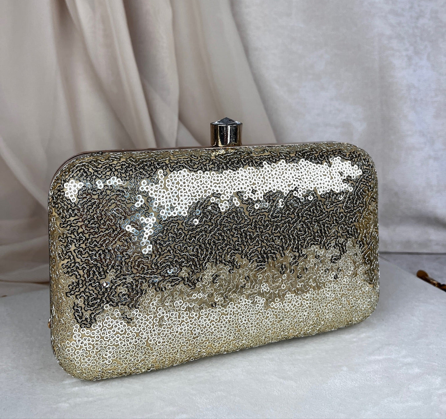 Gold Sequin Clutch