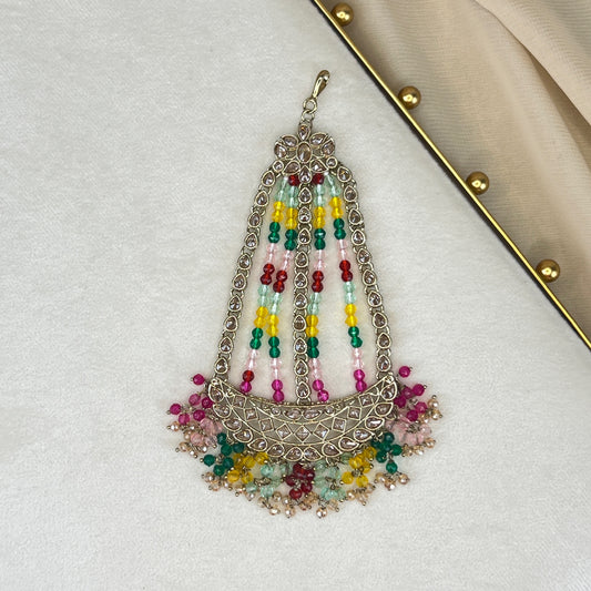 Large Gold Polki Jhoomar | Jhapta | Side Tikka