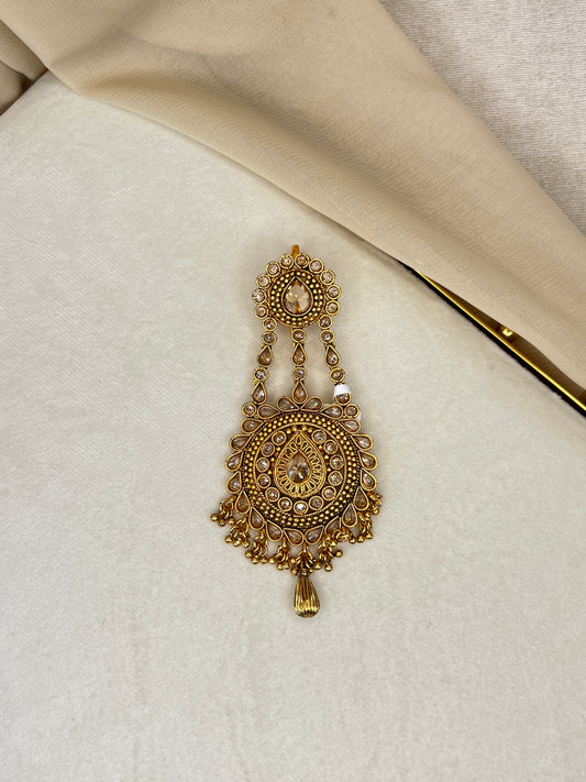 Rose Gold Side Tikka Headpiece | Jhoomar | Japta | Passa