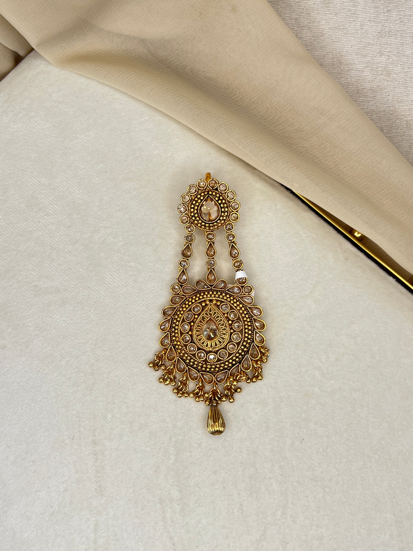 Rose Gold Side Tikka Headpiece | Jhoomar | Japta | Passa