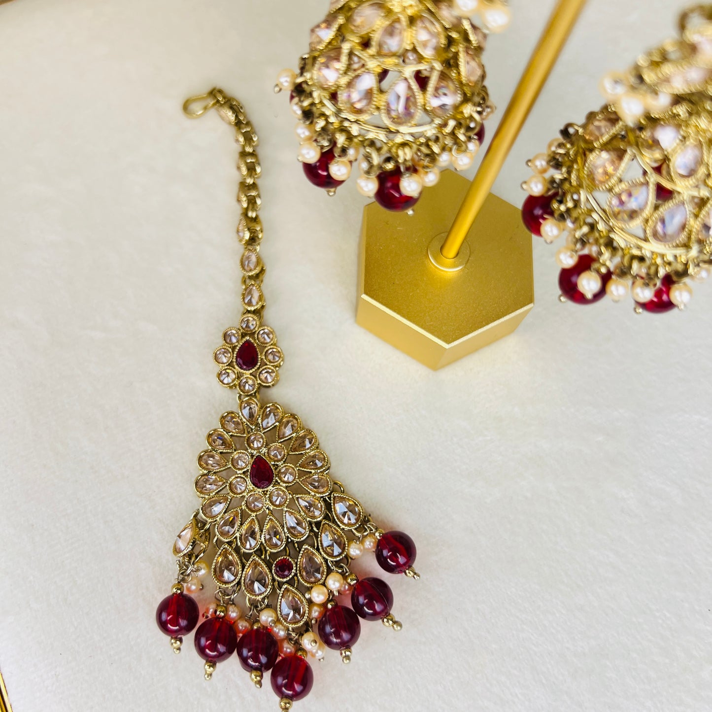 Large Semi Bridal Choker Bib Set