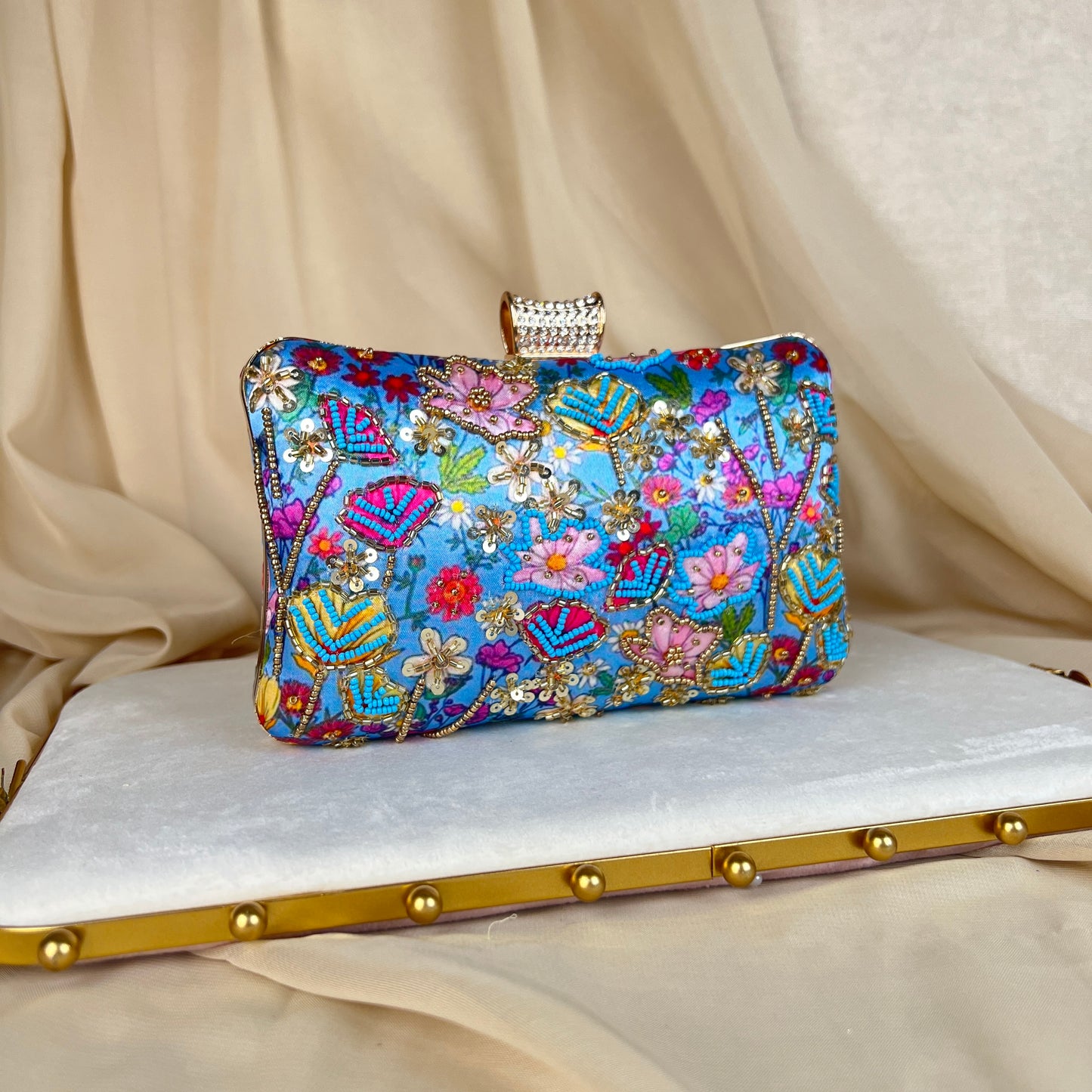 Multicolor Floral Clutch