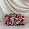 Embroidered Pearl Clutch