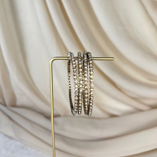 Four PC Polki Bangle Set