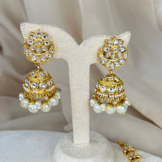 Dainty Jhumka Earring & Tikka Set