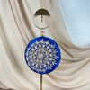 Round Embrodiered Clutch with Bangle handle