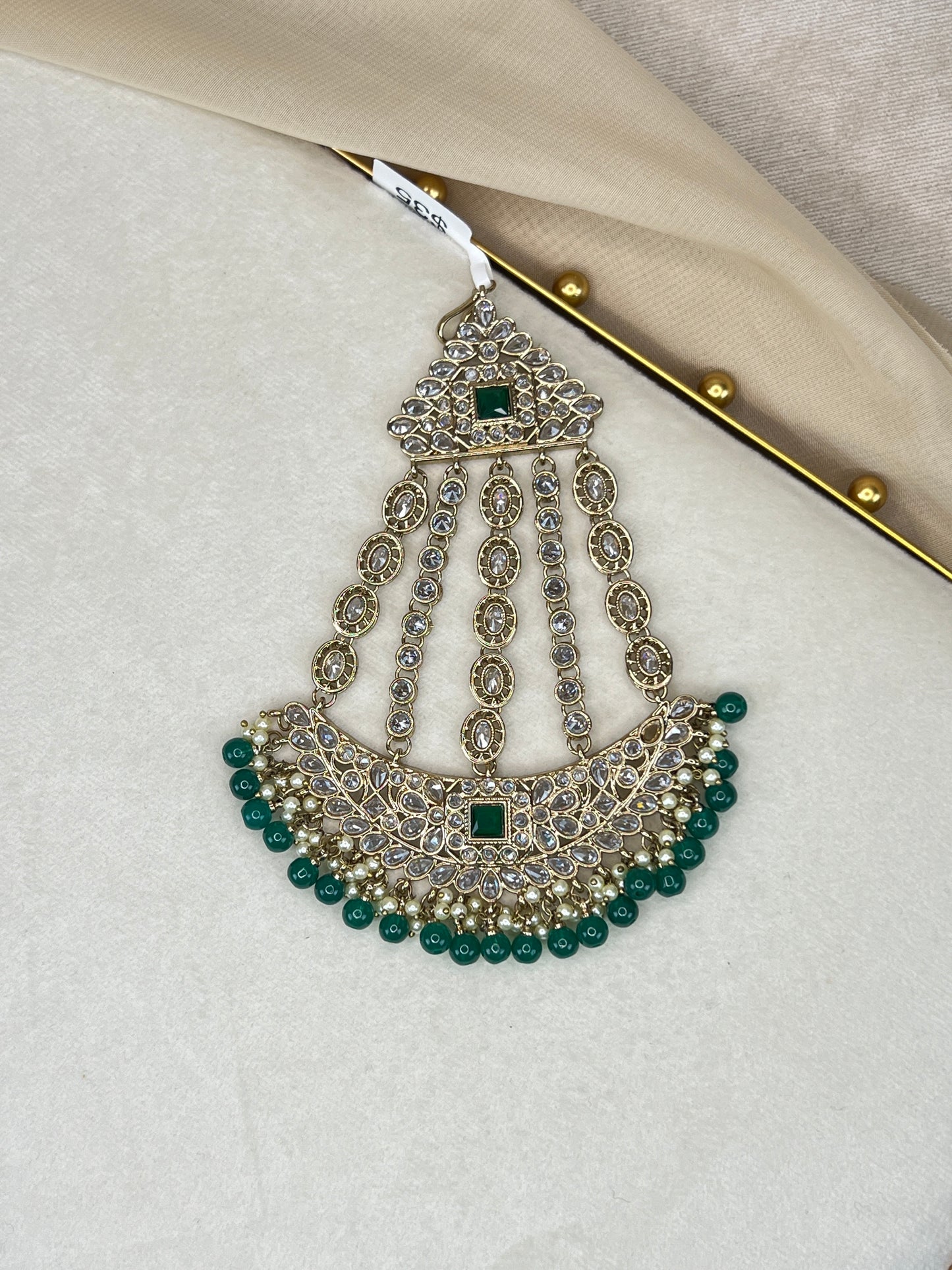 Oversize Side Tikka Headpiece | Jhoomar | Japta | Passa