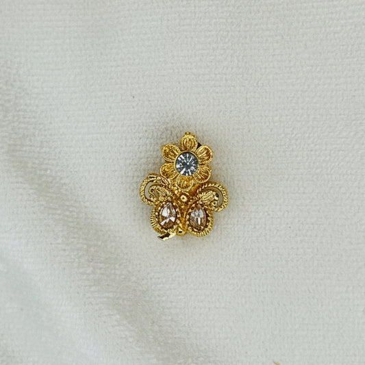 Flower Clip On Nose Pin