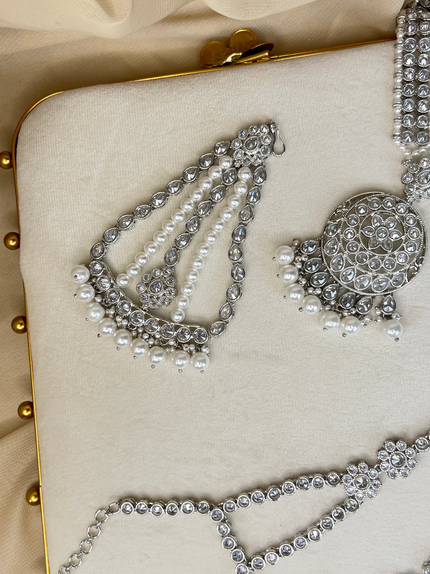 Full Silver Choker Bridal Set