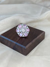 American Diamond Flower Adjustable Ring