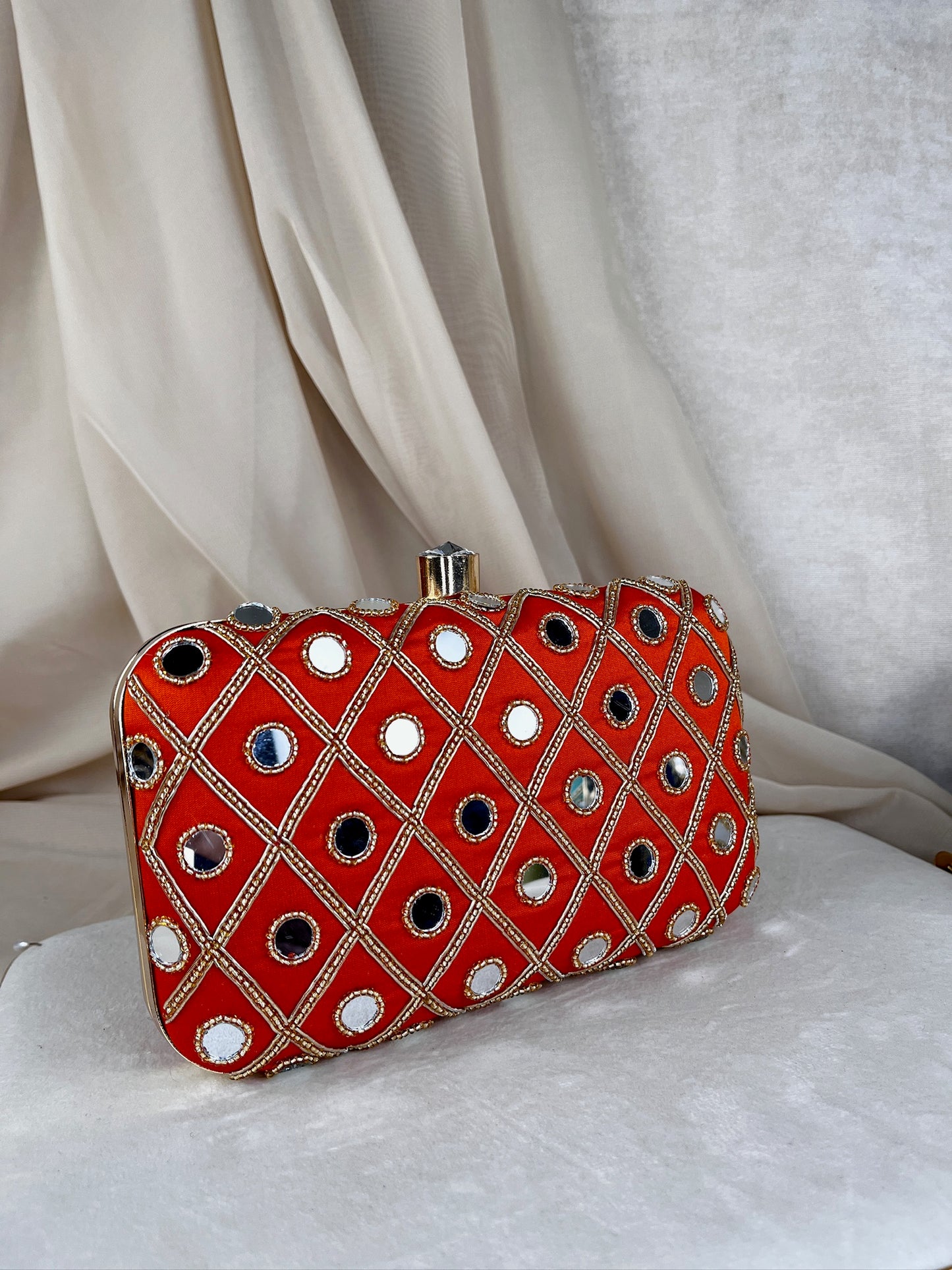 Embroidered Rectangle Clutch