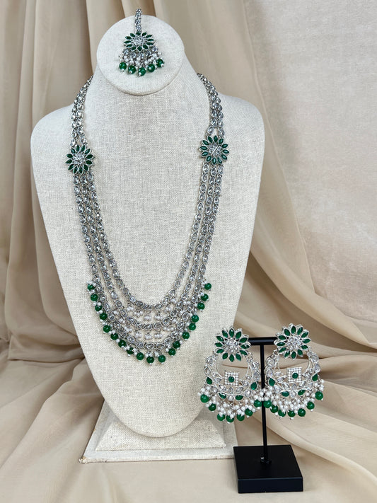 Long Silver Layered Mala | Haar
