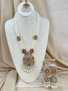 Nauratan Large Long Polki | Pearl Mala | Haar Set