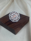 American Diamond | AD | Large Flower Ring | Rose Gold