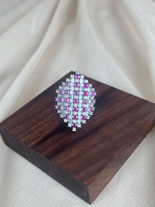 American Diamond | AD | Large Rose Gold Ring