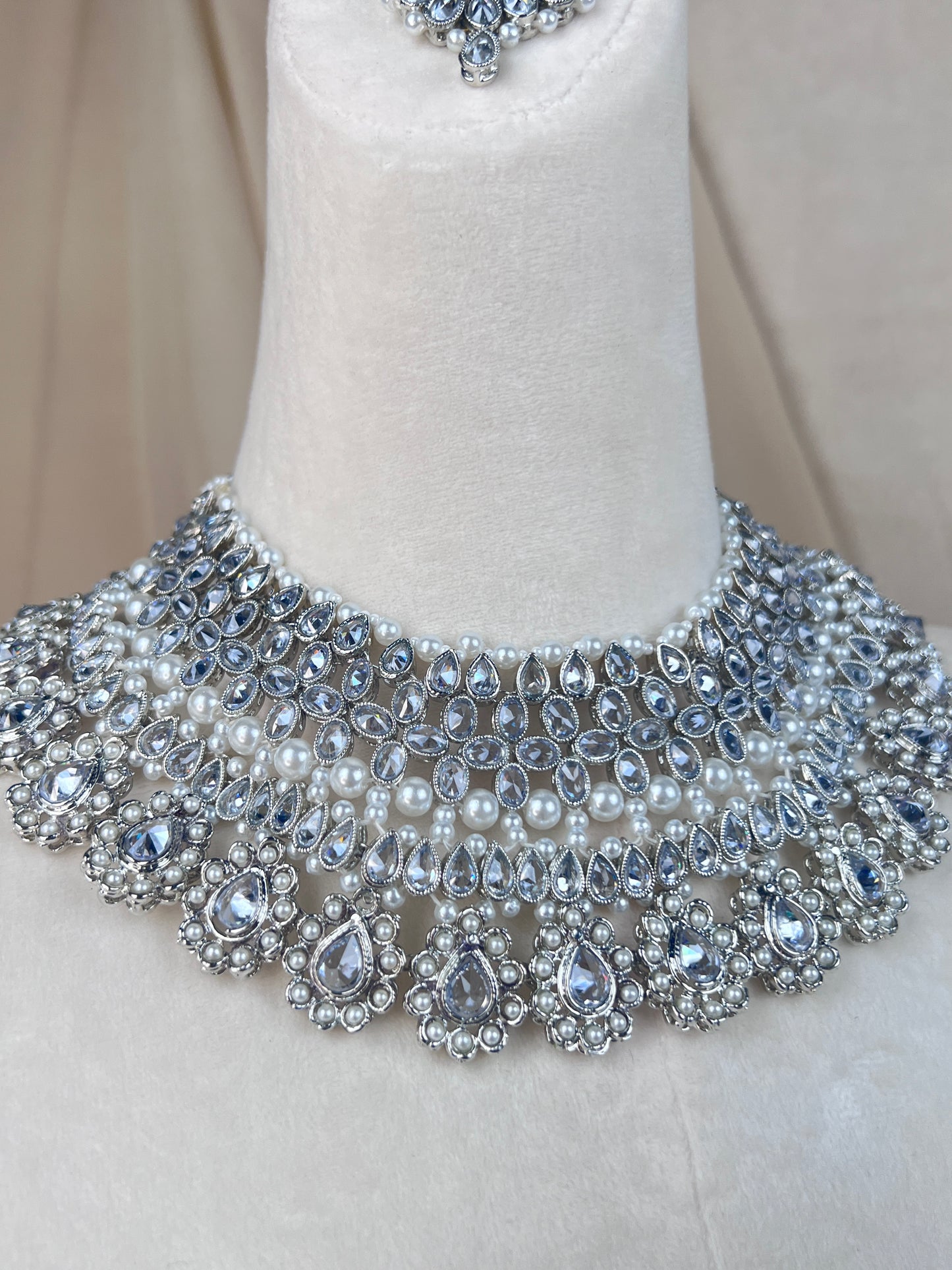 Polki | Pearl Gold Semi Bridal Set