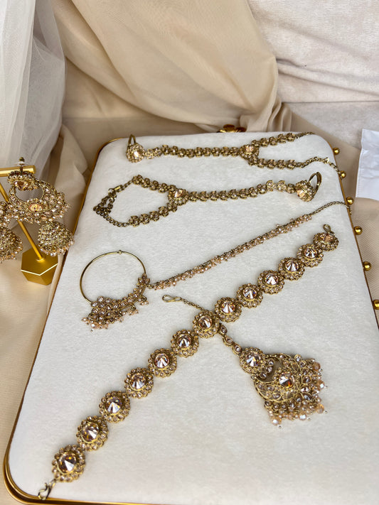 Gold Full Bridal Polki Set