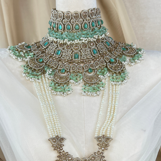 Nauratan Double Choker Large Pearl Bridal Set