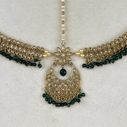 Green Bridal Matha Patti | Shetha Patti