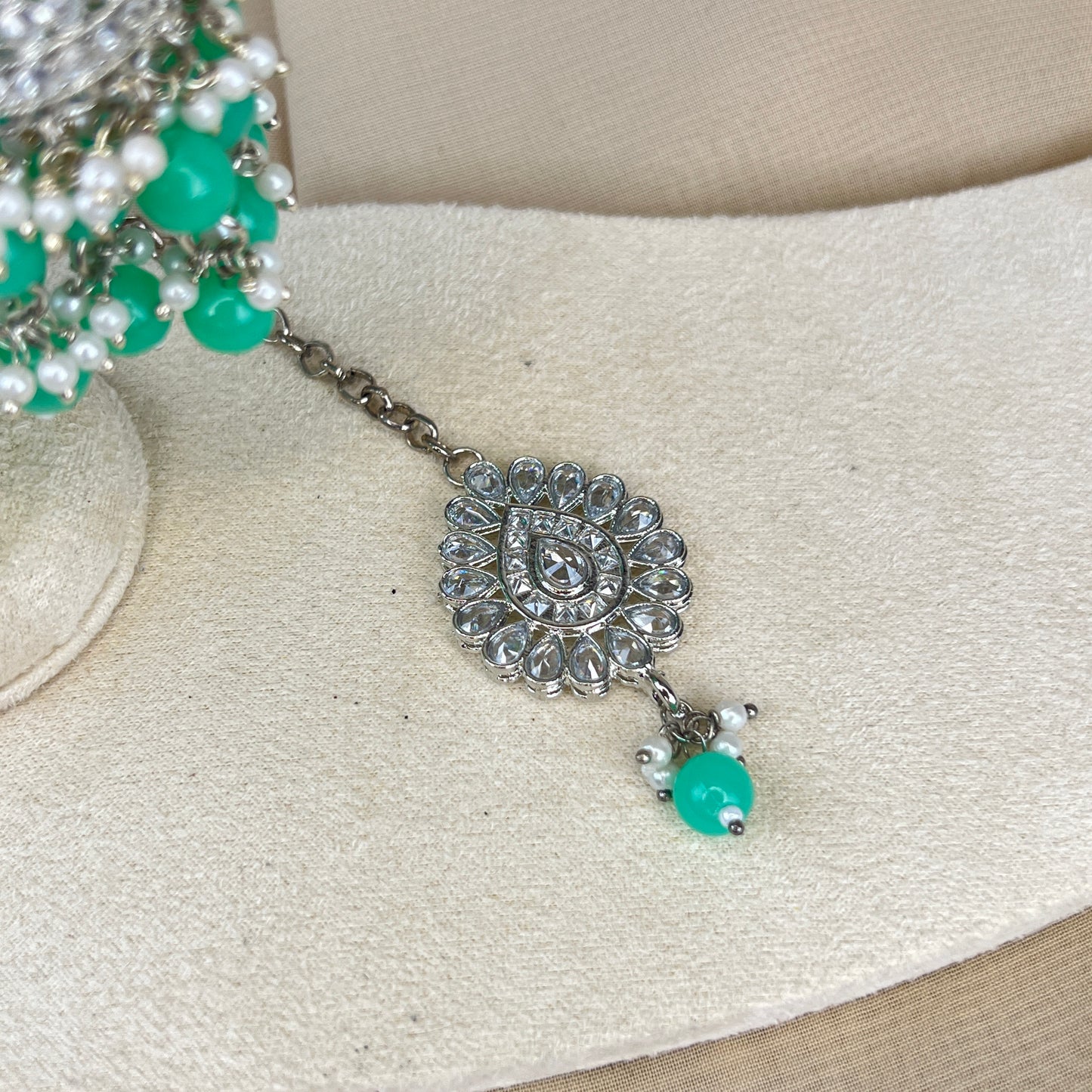 Large Jhumka Earring and Tikka Set