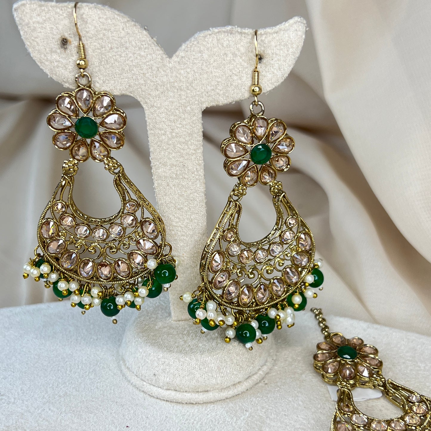 Flower Earring and Tikka Set