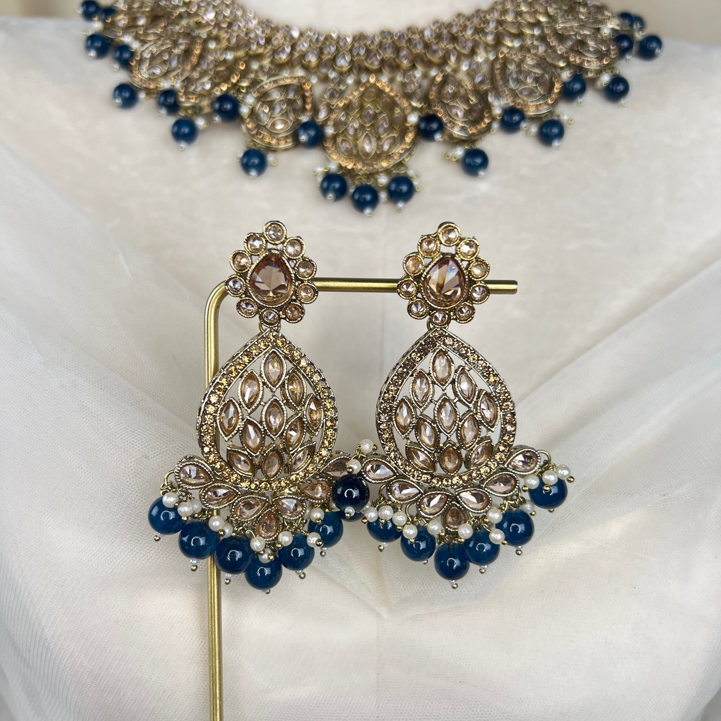 Double Choker Semi Bridal Set