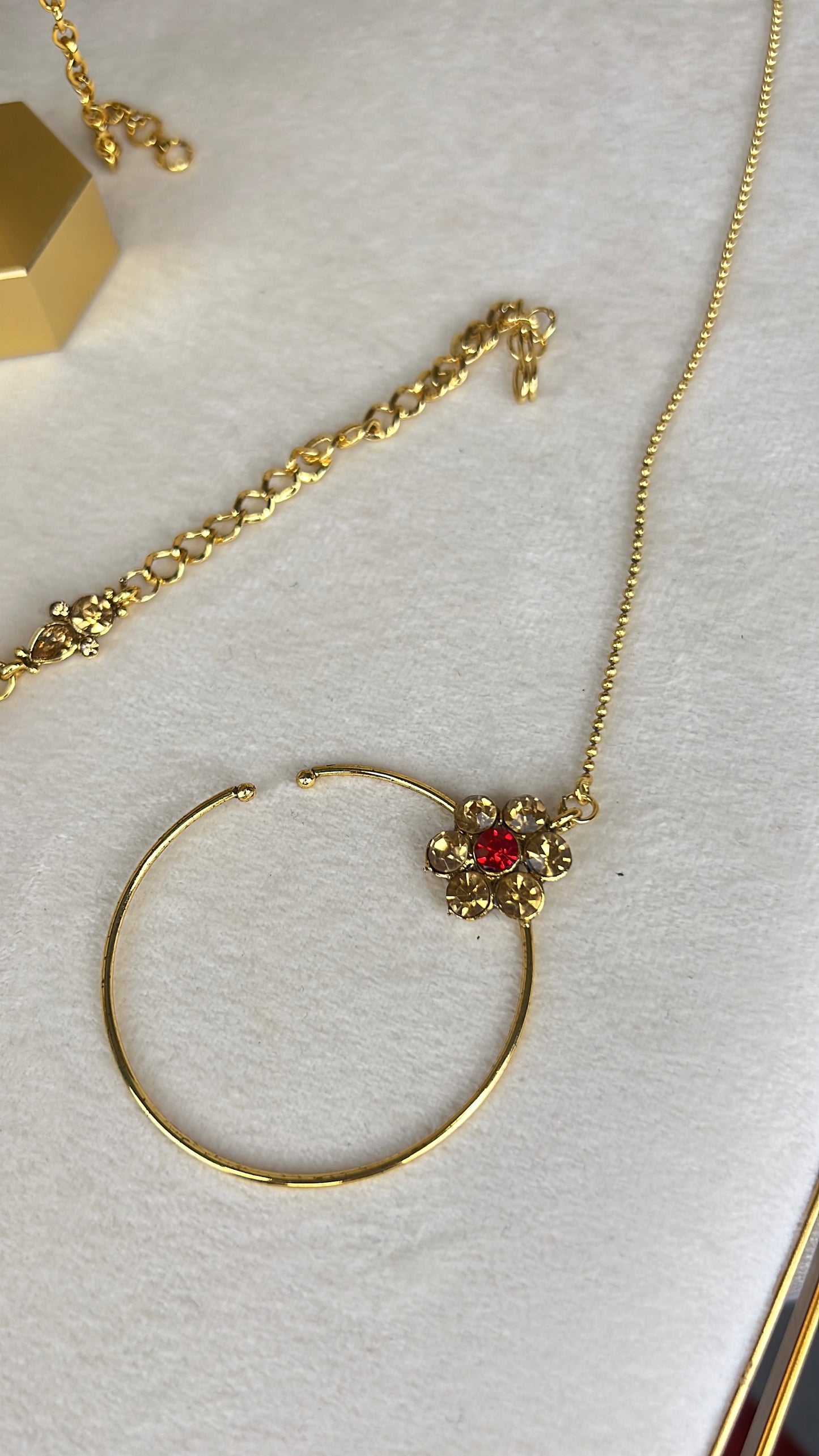 Traditional Gold and Red Bridal Set