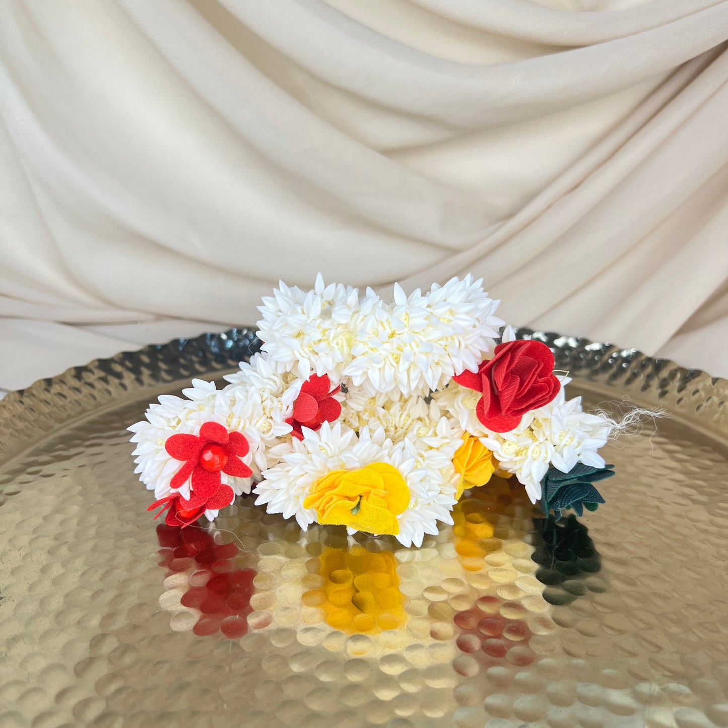 Faux Jasmine Gajra | Scrunchie | Elastic |