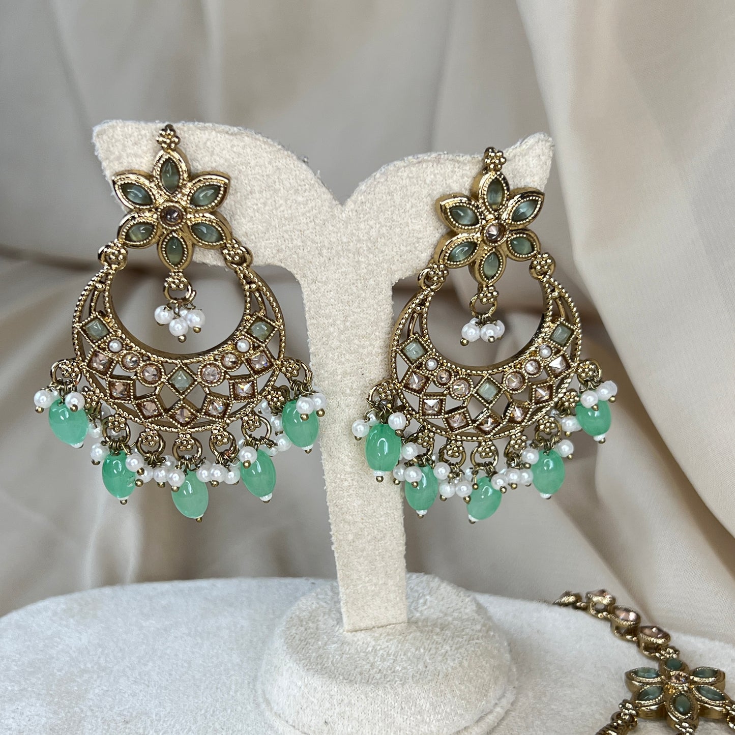 Polki Earring & Tikka Set