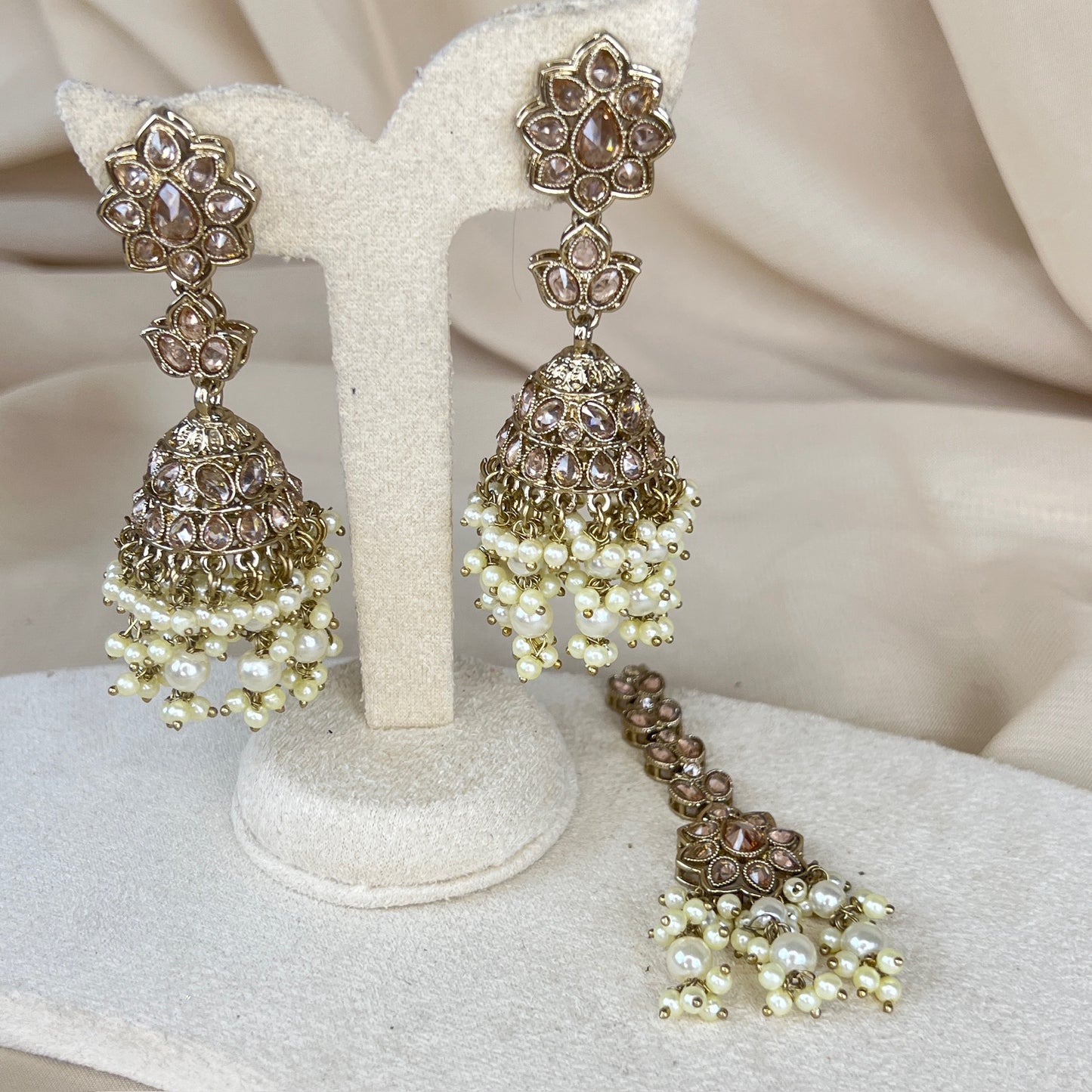 Dainty Jhumka Earring & Tikka Set