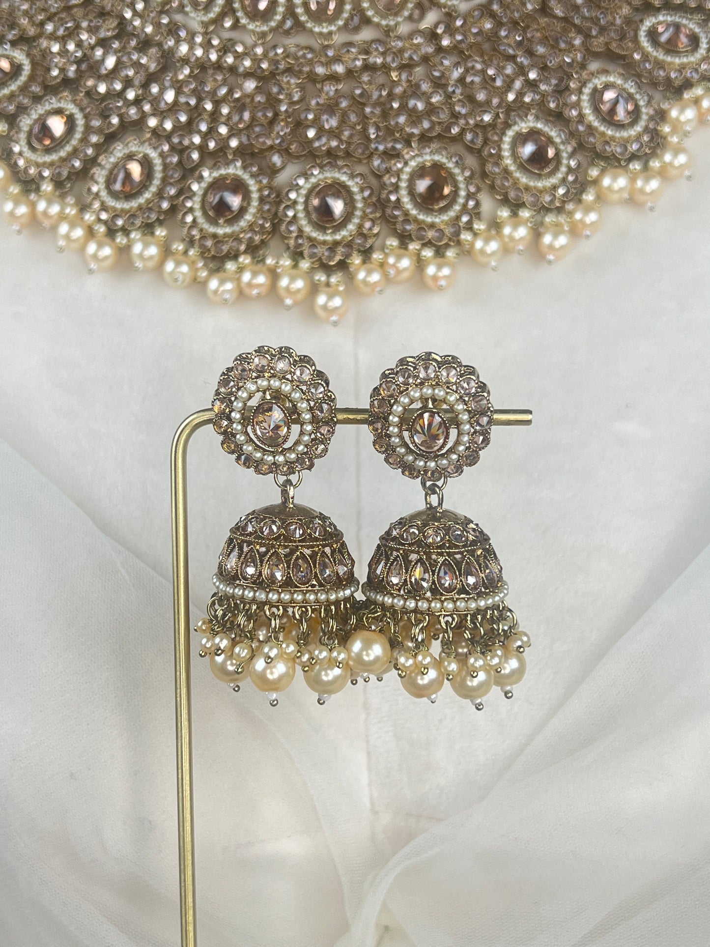 Large Semi Bridal Choker Polki Stone Set