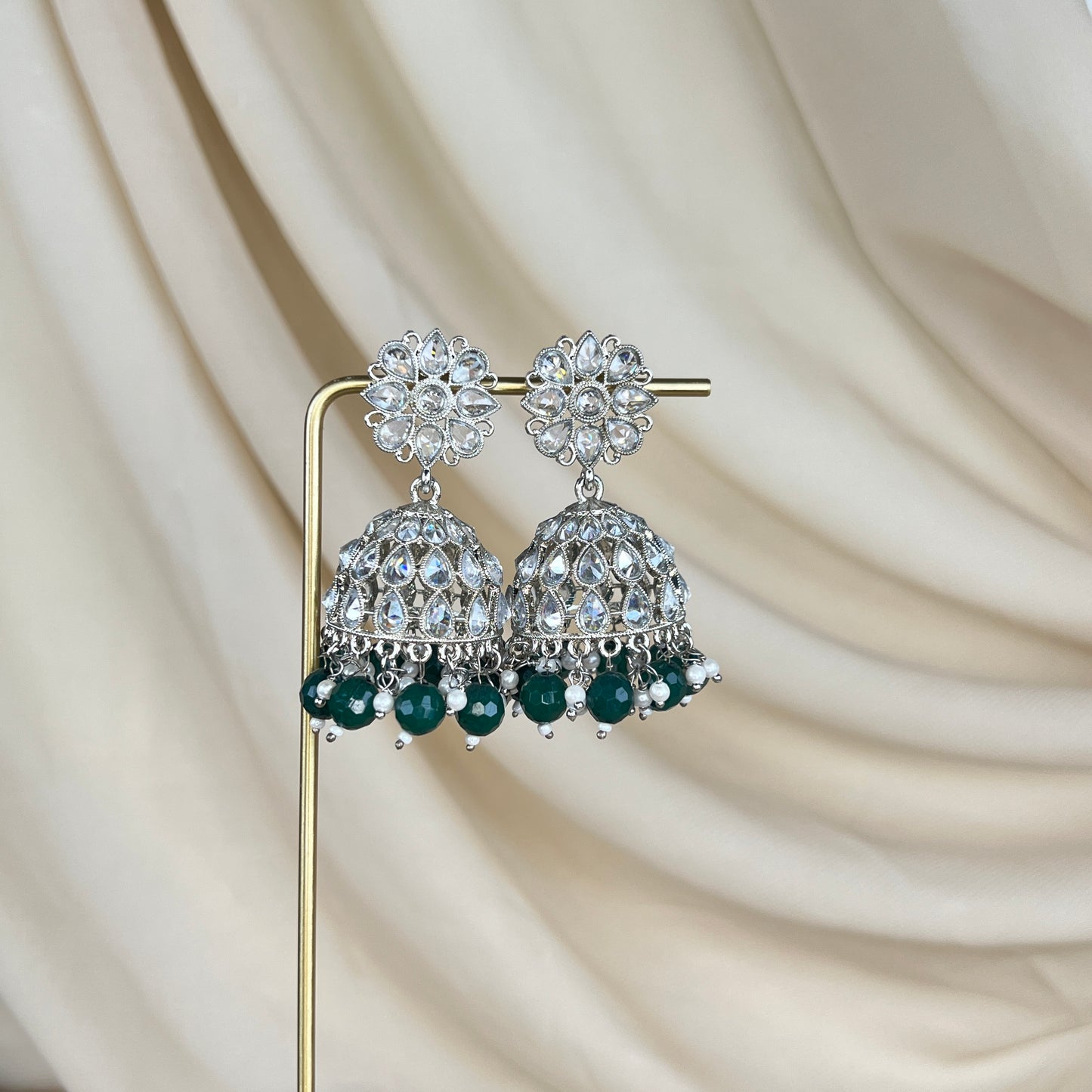 Polki Jhumka Earrings